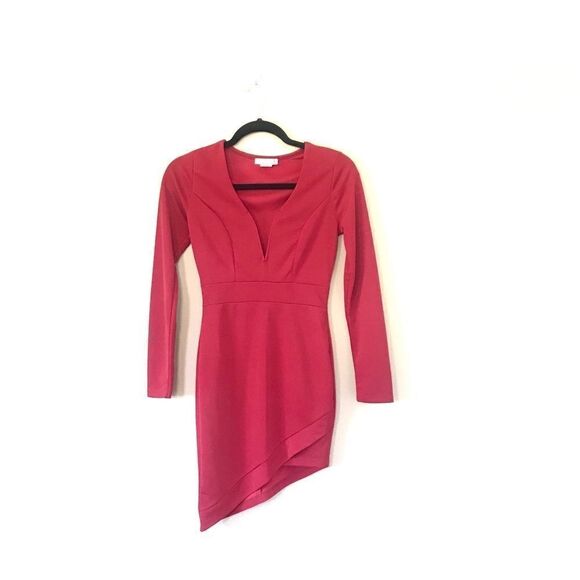 Asymmetrical Bodycon Dress - Picture 1 of 5